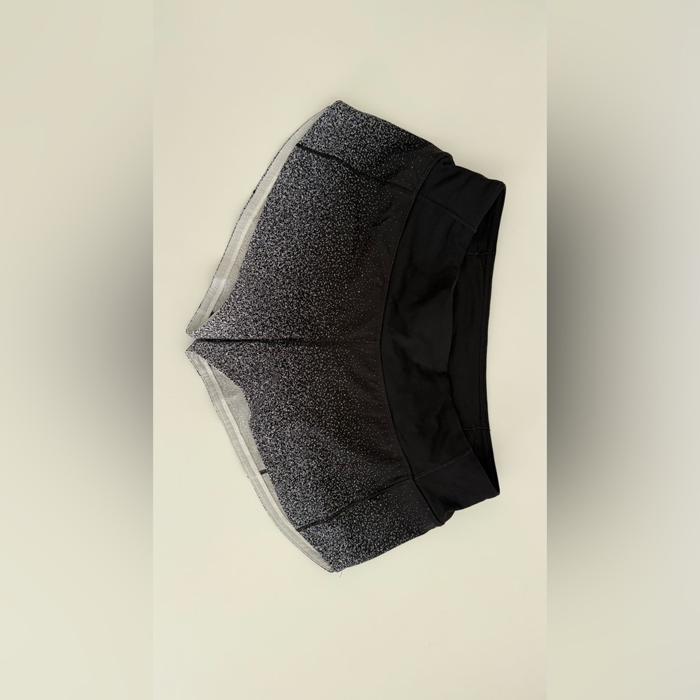 Lululemon Black Sparkle Speed Up Low-Rise Running Short - Size 2